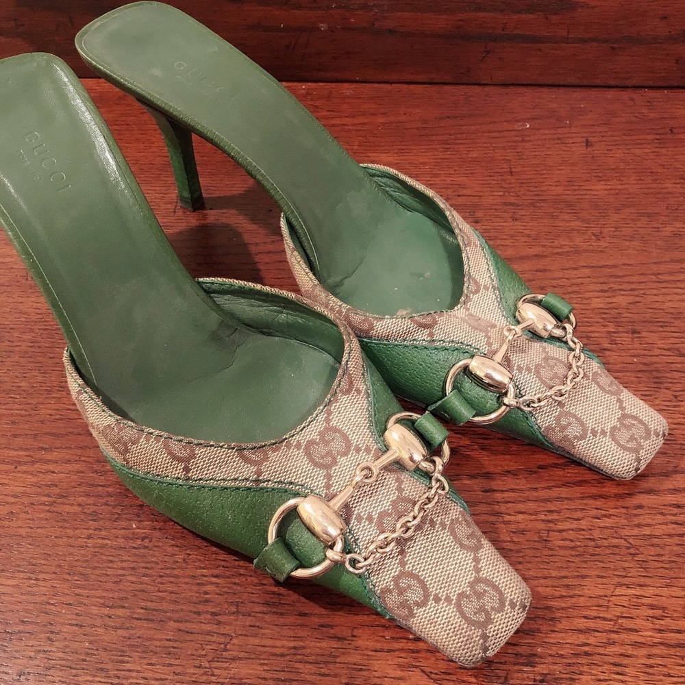 Authentic Gucci heel slipper
